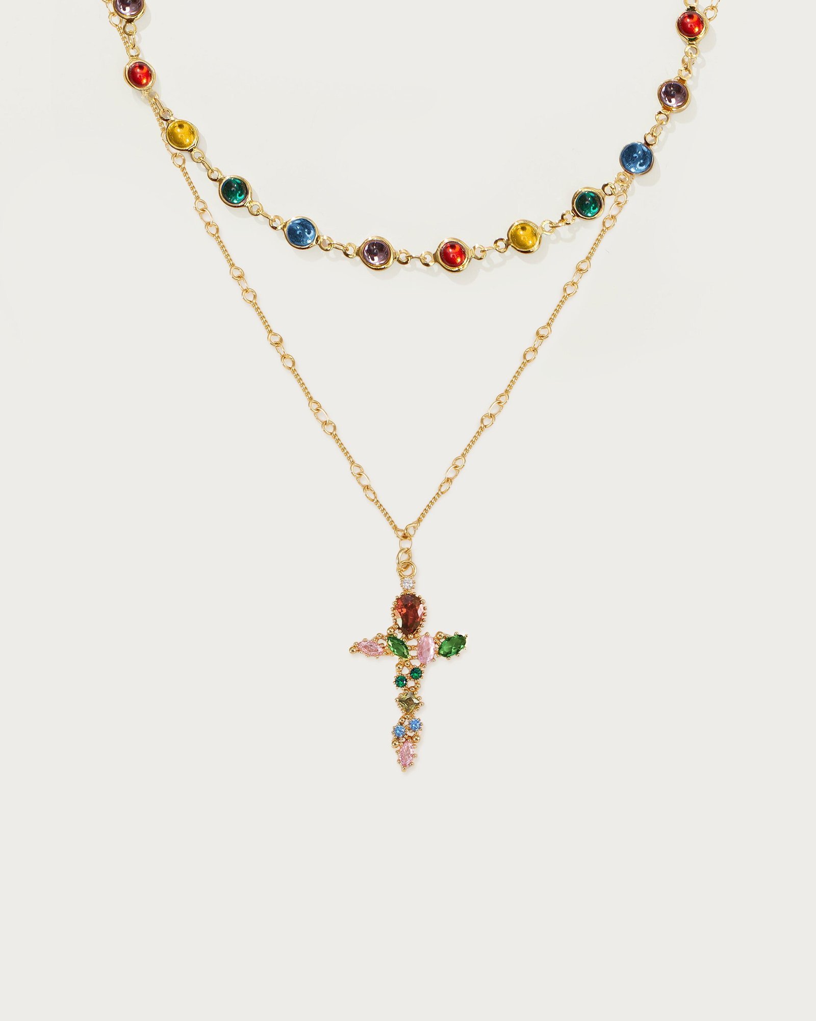 Infinity Rainbow Necklace Set